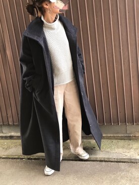 「Libra Cue（リブラ キュー）のアイテム（その他アウター）」を使った、uaさん（レディース・153cm）の冬コーディネート