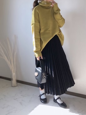 「クリスプ」｜「アイテム（アクセサリー）」を使った、uaさん（レディース・153cm）の冬コーディネート