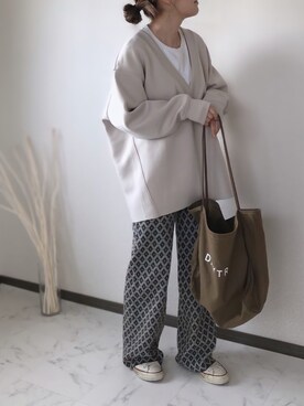 「CONVERSE（コンバース）のconverse（コンバース） ALL STAR OX（オールスターOX）（スニーカー）」を使った、uaさん（レディース・153cm）の冬コーディネート