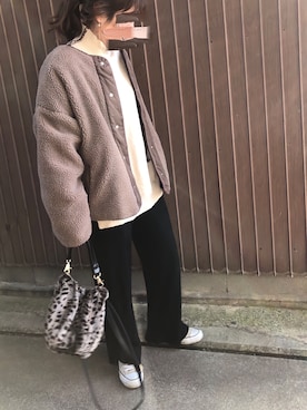 「シェリーアイランド」｜「アイテム（ジャケット/アウター）」を使った、uaさん（レディース・153cm）の冬コーディネート