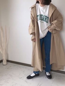 「SVEC（シュベック）のカンフーシューズ kung fu Shoes / ストラップパンプス（バレエシューズ）」を使った、uaさん（レディース・153cm）の冬コーディネート