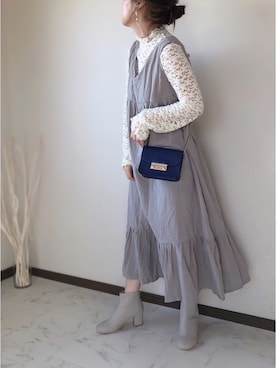 「クリスプ」｜「アイテム（アクセサリー）」を使った、uaさん（レディース・153cm）の冬コーディネート