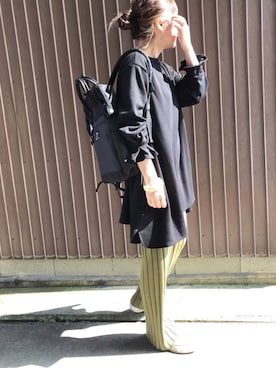 「Libra Cue（リブラ キュー）のアイテム（トレンチコート）」を使った、uaさん（レディース・153cm）の冬コーディネート