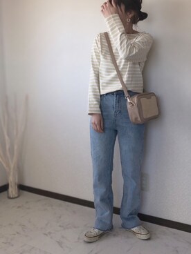 「クリスプ」｜「アイテム（アクセサリー）」を使った、uaさん（レディース・153cm）の春コーディネート