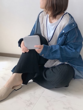 「DEVICE（デバイス）のアイテム（財布）」を使った、uaさん（レディース・153cm）の春コーディネート