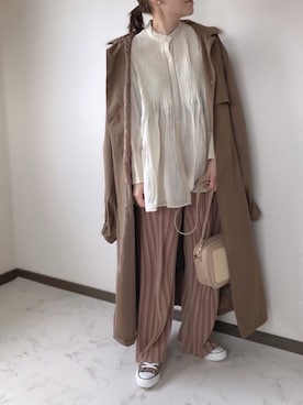 「シェリーアイランド」｜「アイテム（ジャケット/アウター）」を使った、uaさん（レディース・153cm）の春コーディネート