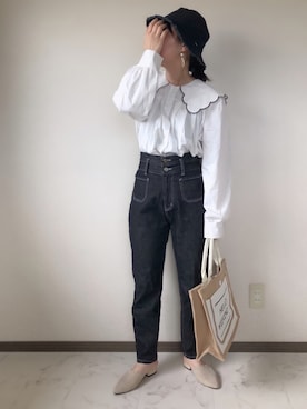 「polcadot」｜「アイテム（アクセサリー）」を使った、uaさん（レディース・153cm）の春コーディネート