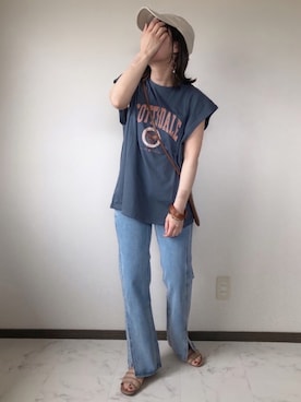 「byあしながおじさん」｜「アイテム（アクセサリー）」を使った、uaさん（レディース・153cm）の春コーディネート