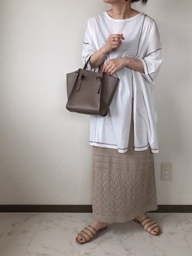 「byあしながおじさん」｜「アイテム（その他）」を使った、uaさん（レディース・153cm）の春コーディネート