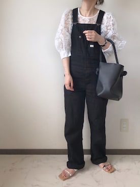 「AmbreNeige」｜「アイテム（サロペット/オーバーオール）」を使った、uaさん（レディース・153cm）の春コーディネート