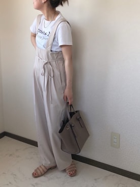 「byあしながおじさん」｜「アイテム（オールインワン・サロペット）」を使った、uaさん（レディース・153cm）の夏コーディネート