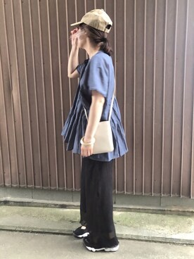 「キャップ女子」｜uaさん（レディース・153cm）の夏コーディネート