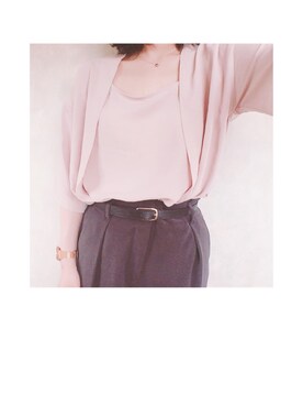 「select MOCA（セレクトモカ）のアイテム（セットアップ）」を使った、○△□さん（レディース・154cm）の夏コーディネート
