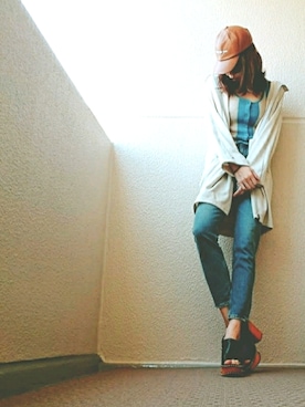 「MOUSSY（マウジー）のWOODEN SOLE SABOT（サンダル）」を使った、NnF★K15さん（レディース・167cm）の春コーディネート