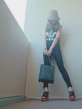 「MOUSSY（マウジー）のWOODEN SOLE SABOT（サンダル）」を使った、NnF★K15さん（レディース・167cm）の夏コーディネート