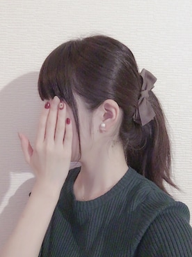 「髪飾り」｜はるさん（レディース・154cm）の冬コーディネート