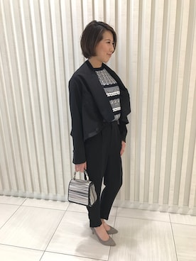 「Yasutoshi Ezumi（ヤストシエズミ）のアイテム」を使った、HONTOMOさん（レディース・161cm）の春コーディネート