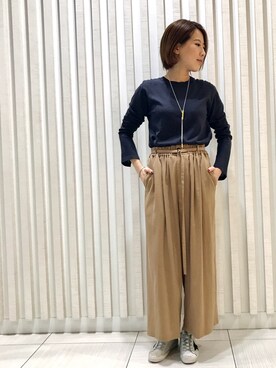 「Yasutoshi Ezumi（ヤストシエズミ）のアイテム」を使った、HONTOMOさん（レディース・161cm）の夏コーディネート