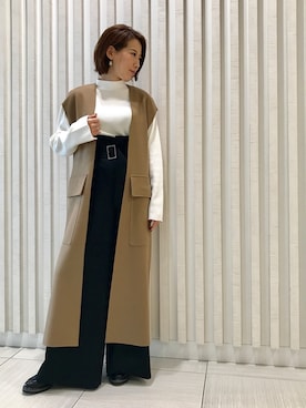 「Yasutoshi Ezumi（ヤストシエズミ）のアイテム（パンツ）」を使った、HONTOMOさん（レディース・161cm）の夏コーディネート