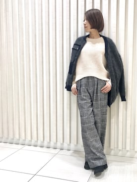 「Yasutoshi Ezumi（ヤストシエズミ）のアイテム（ジャケット/アウター）」を使った、HONTOMOさん（レディース・161cm）の秋コーディネート