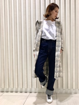 「OURET（オーレット）のアイテム（その他アウター）」を使った、HONTOMOさん（レディース・161cm）の冬コーディネート