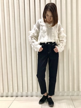 「Yasutoshi Ezumi（ヤストシエズミ）のアイテム」を使った、HONTOMOさん（レディース・161cm）の冬コーディネート