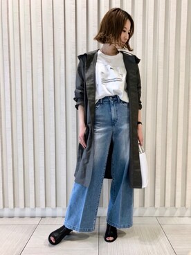 「woadblue（ウォードブルー）のアイテム（パンツ）」を使った、HONTOMOさん（レディース・161cm）の春コーディネート