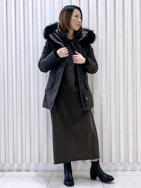 「surt（サート）のアイテム（ワンピース/ドレス）」を使った、HONTOMOさん（レディース・161cm）の冬コーディネート