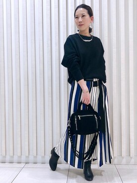 「ANNE MARIE CHAGNON（アンマリーシャニョン）のアイテム」を使った、HONTOMOさん（レディース・161cm）の冬コーディネート