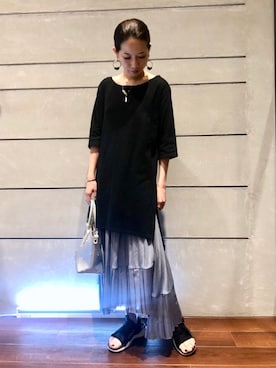 「ANNE MARIE CHAGNON（アンマリーシャニョン）のアイテム」を使った、HONTOMOさん（レディース・161cm）の夏コーディネート