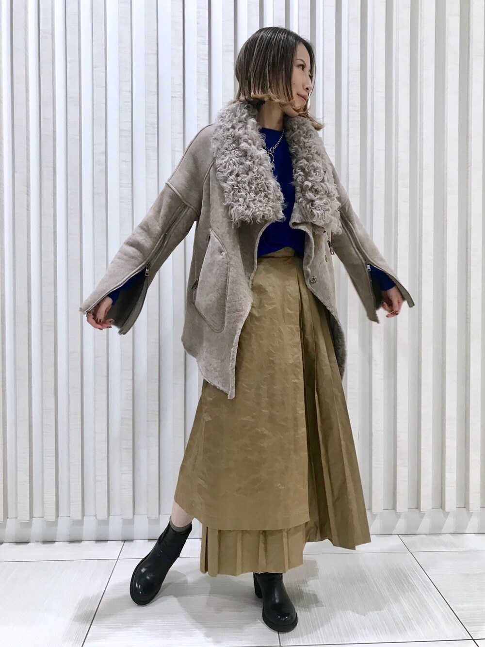GIORGIO BRATOのムートンコートを使った人気ファッション 