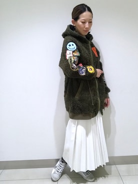 「アイテム（ブルゾン）」を使った、HONTOMOさん（レディース・161cm・30代）の秋コーディネート