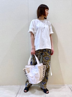 「BANANATIME（バナナタイム）のアイテム」を使った、HONTOMOさん（レディース・161cm）の春コーディネート