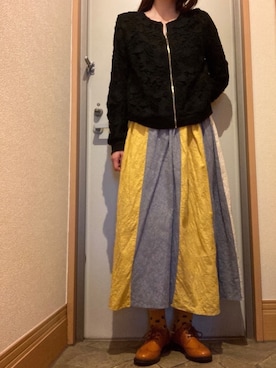 「antiqua（アンティカ）のアイテム（ブルゾン）」を使った、chie@さん（レディース・162cm）の春コーディネート