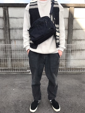 「CALEE（キャリー）のアイテム（その他アウター）」を使った、boog77さん（メンズ・170cm）の秋コーディネート