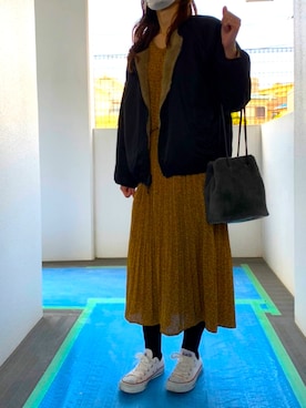 「アイテム（ブルゾン）」を使った、しろめぐさん（レディース・153cm・30代）の春コーディネート