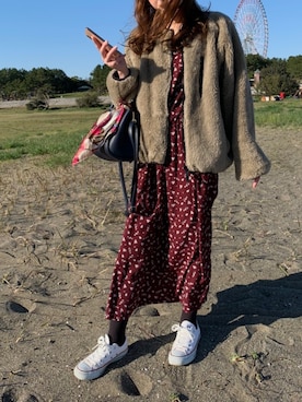 「アイテム（ブルゾン）」を使った、しろめぐさん（レディース・153cm・30代）の春コーディネート