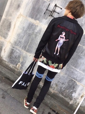 「CHRISTIAN DADA（クリスチャンダダ）のアイテム（ブルゾン）」を使った、キューピーさん（メンズ・176cm）の夏コーディネート