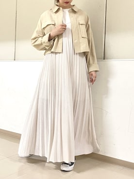 「定番」｜「アイテム（その他アウター）」を使った、kanocoさん（レディース・160cm）の春コーディネート