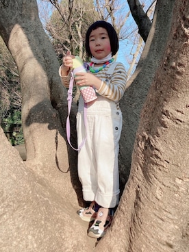 「5歳」｜「アイテム（サロペット/オーバーオール）」を使った、あここさん（キッズ・100cm）の春コーディネート