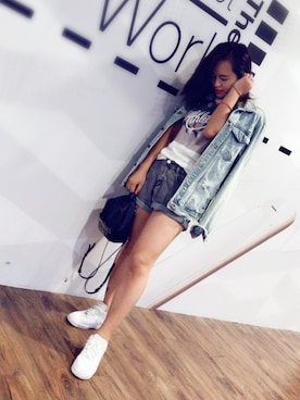 「PULL&BEAR（プルアンドベア）のアイテム（ジャケット/アウター、その他）」を使った、Vera Yangさん（レディース）の春コーディネート