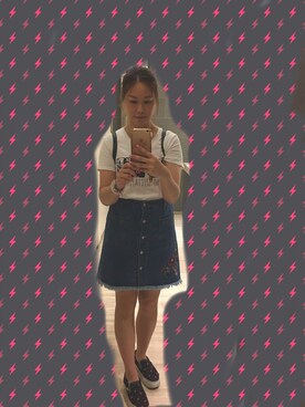 「RCWB（アールシーダブリュービー）のアイテム（トップス）」を使った、ireneさん（レディース・163cm）の夏コーディネート