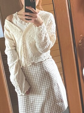 「消えそうな色コーデ」｜「アイテム（ジャケット/アウター）」を使った、Haruさん（レディース・152cm）の夏コーディネート