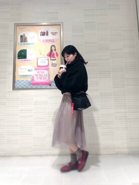 「ショッピング」｜「アイテム（ブルゾン）」を使った、みそら♡さん（レディース・160cm）の冬コーディネート
