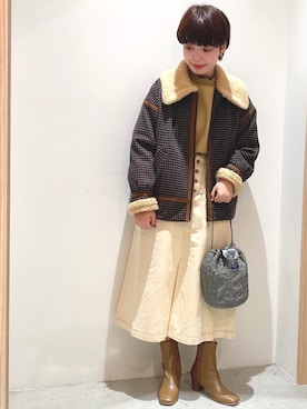 「POU DOU DOU（プードゥドゥ）のアイテム」を使った、wakitaさん（レディース・155cm）の秋コーディネート