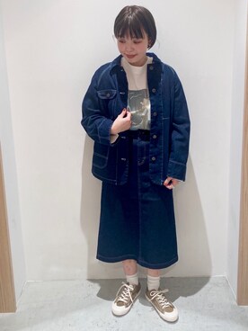 「POU DOU DOU（プードゥドゥ）のアイテム（ブルゾン）」を使った、wakitaさん（レディース・155cm）の冬コーディネート