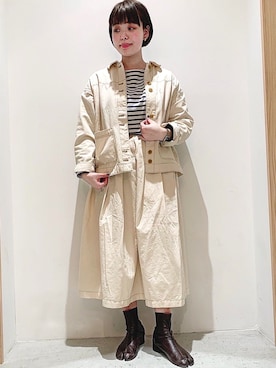 「POU DOU DOU（プードゥドゥ）のアイテム（ジャケット/アウター）」を使った、wakitaさん（レディース・155cm）の冬コーディネート