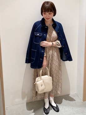 「POU DOU DOU（プードゥドゥ）のアイテム（ブルゾン）」を使った、wakitaさん（レディース・155cm）の春コーディネート