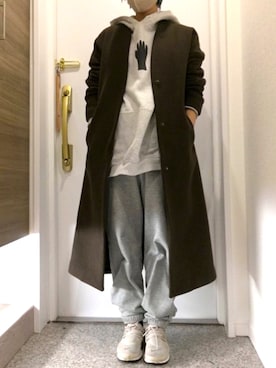 「Ameri（アメリ）のアイテム（スウェットパンツ）」を使った、sshiさん（レディース・156cm）の春コーディネート