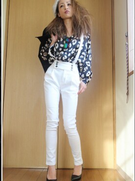 「BROWNY（ブラウニー）のアイテム（パンツ）」を使った、Ikuさん（レディース・158cm）の冬コーディネート